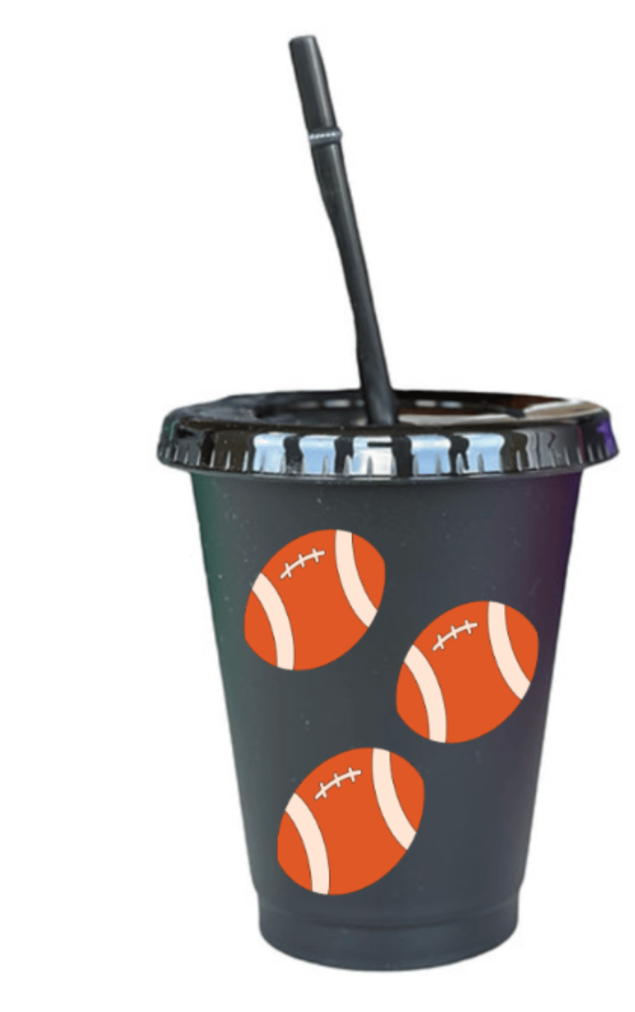 16oz  Reusable black  Tumbler with Straw