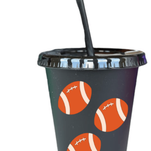 16oz  Reusable black  Tumbler with Straw