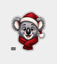 Funny Christmas Sticker Vinyl Xmas Decal For Adults - Happy Koala Face