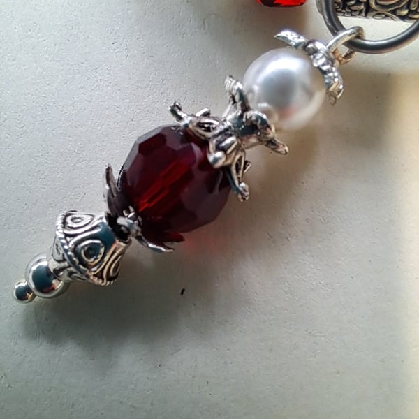 Red Rondelle Faceted Stretch Bracelet 