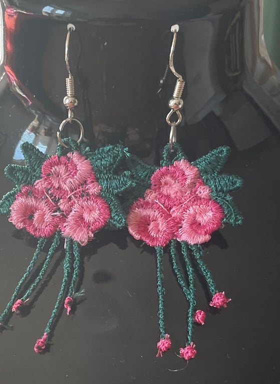 Handmade Free Standing Lace Earrings