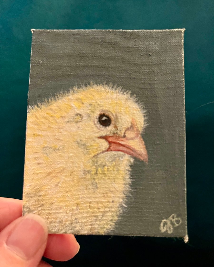 ACEO chick original painting