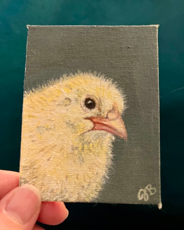 ACEO chick original painting