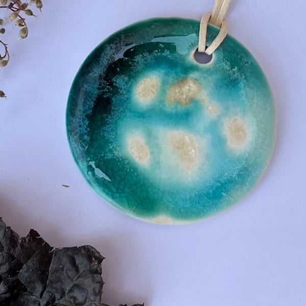 Portal Glazed Porcelain Christmas Tree Decoration Ornament Azure Sea Glaze