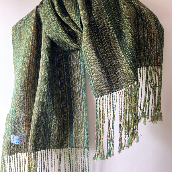 Summer Meadow Handwoven Cotton and Silk Wrap