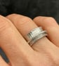 Silver Spinner Ring- "Lines" - Image 3
