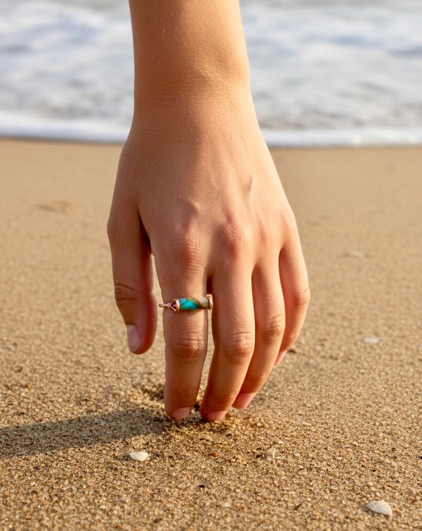 Copper Imperial Jasper Rings - Sizes  L - R 
