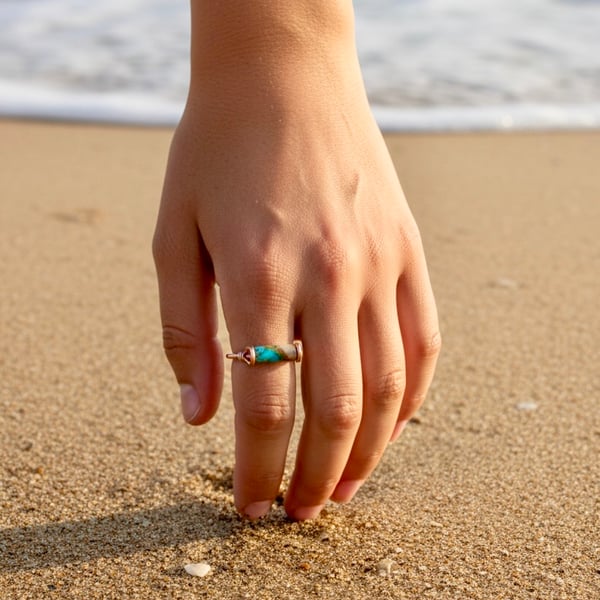 Copper Imperial Jasper Rings - Sizes  L - R 