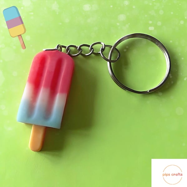 Fun Large Ice Lolly Keyring - Keychain, Quirky Novelty Gift
