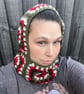 Handmade Crochet Granny Square Balaclava Hood - Winter Hooded Cowl in Green - Image 1