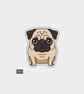 Funny Novelty Vinyl Sticker - Grumpy Pug Dog 