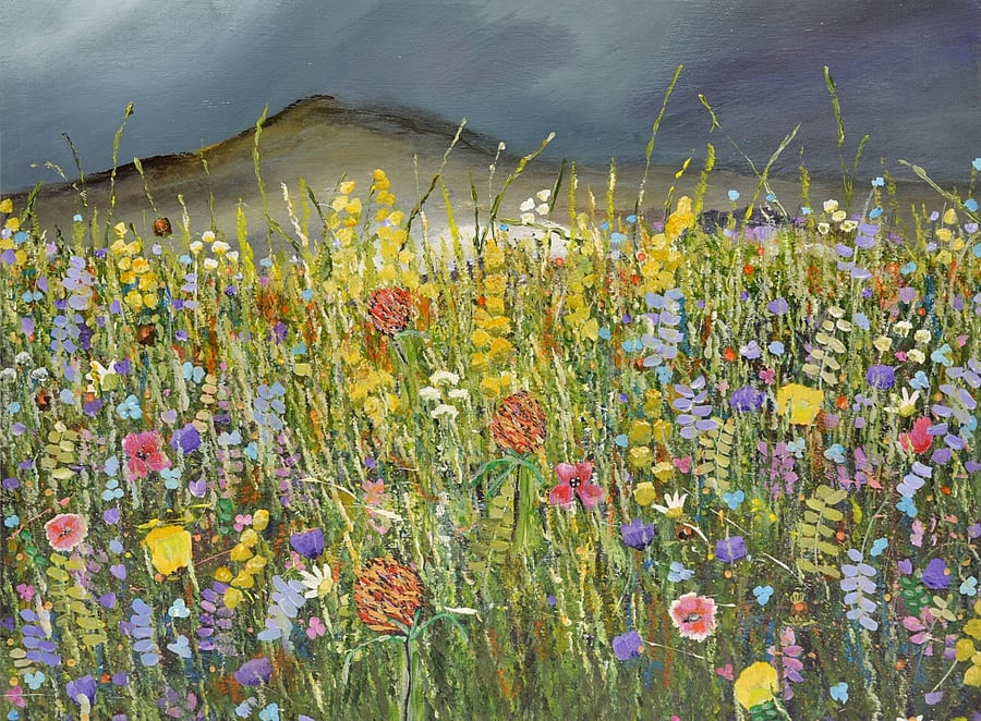 Painting of a Scottish Mountain, The Fiddler. Scotland. Ready to hang. 