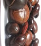 18 Vintage Brown Leather 'Football' Buttons - Image 3