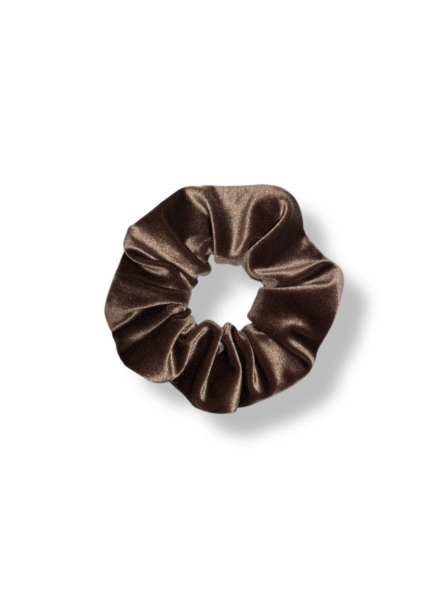 Mocha Velvet Scrunchie - Large