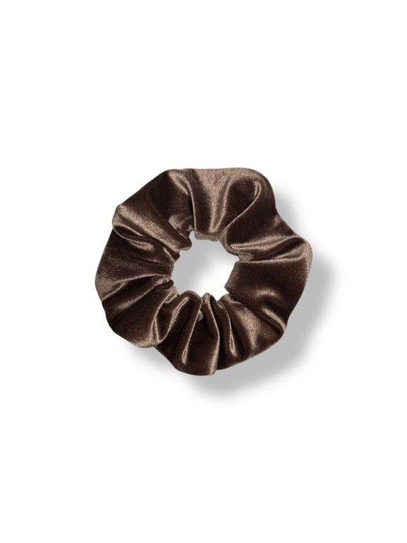 Mocha Velvet Scrunchie - Large
