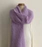  SCARF,' Atmosphere'. Alpaca, merino blend. Lilac .Supersoft. Lightweight.  - Image 1