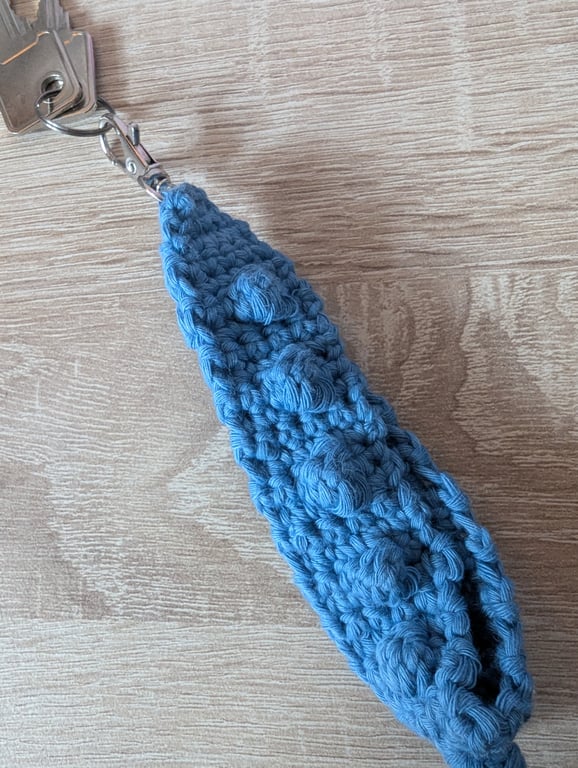 Navy Blue Wristlet Keyring