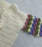 Cream Bobble Sleeve Cardigan - Handmade Crochet Baby & Children's Cardigan - Image 4