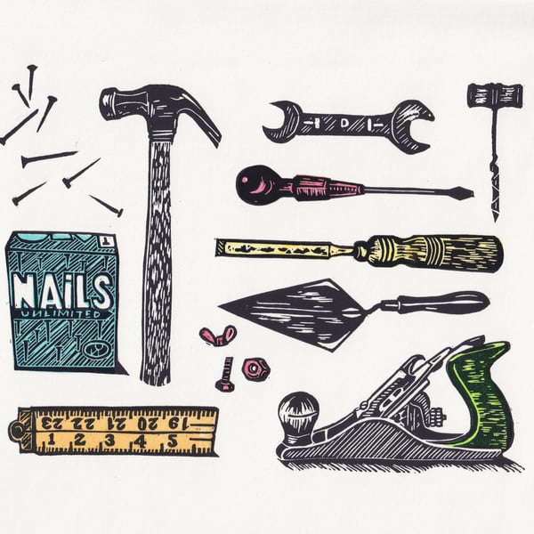The Repair Shop Lino Print- Colour