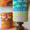 Quirky 70s Blue Pink Yellow BO PEEP Jonelle Vintage Fabric Lampshade option 