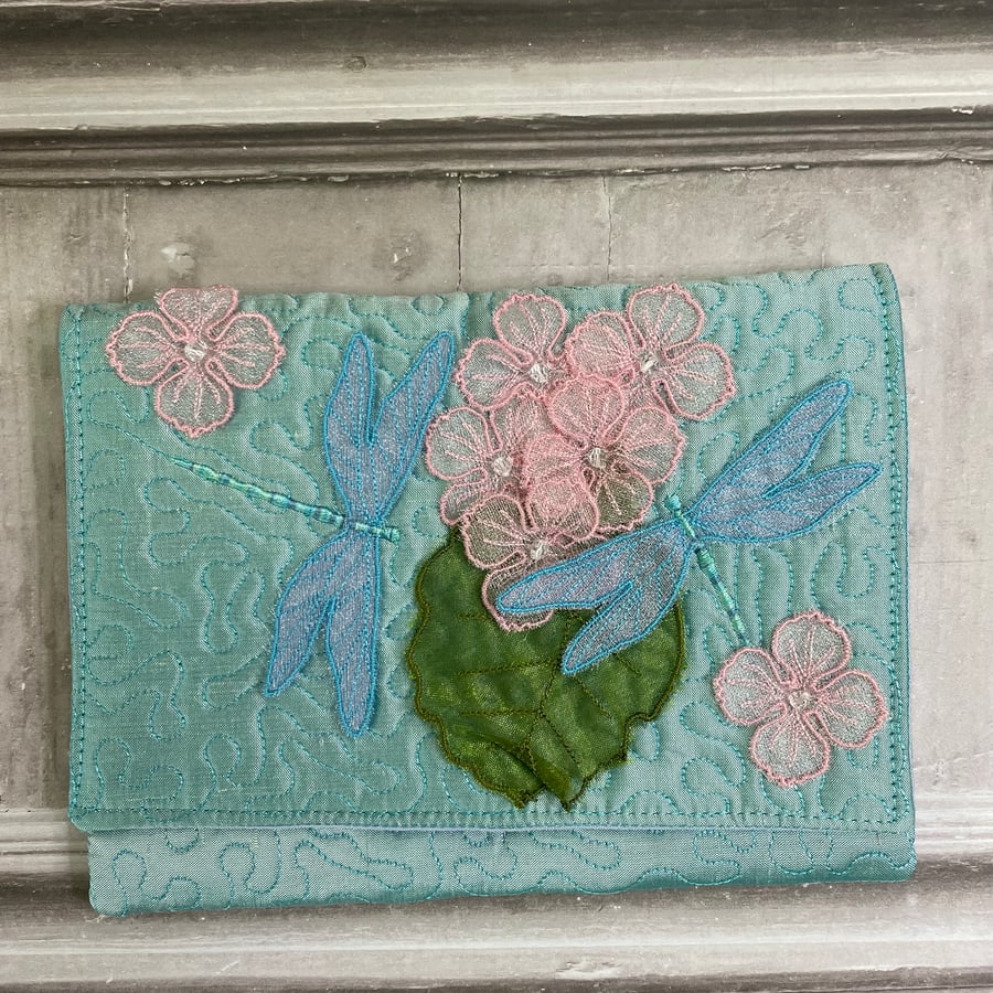 Clutch Bag Dragonfly and Petal Silk Clutch by Carolee Crafts PB1 - 0017