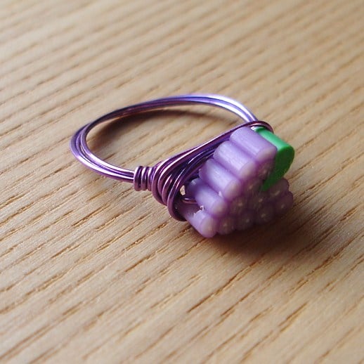 Juicy Grapes Wire Wrapped Ring