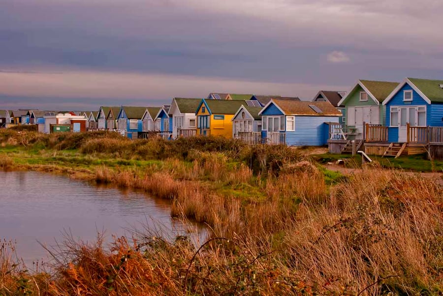 Beach Huts Hengistbury Head Dorset England Photograph Print
