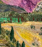 Purple Mountains, Free Motion Machine Embroidery Landscape  - Image 4