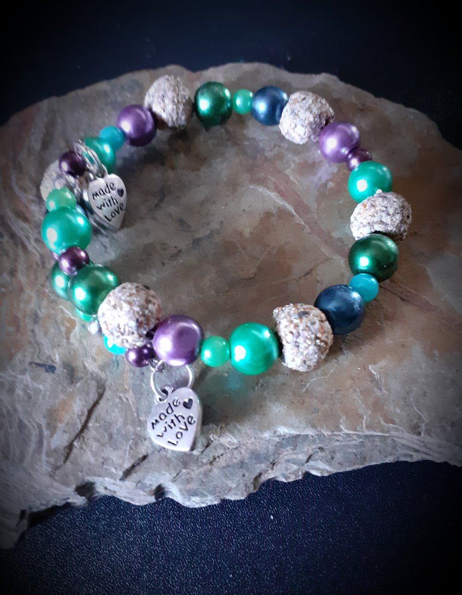 Newquay Bay sand bead bracelet