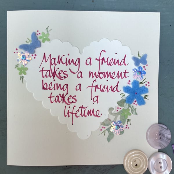 Friends birthday card handmade