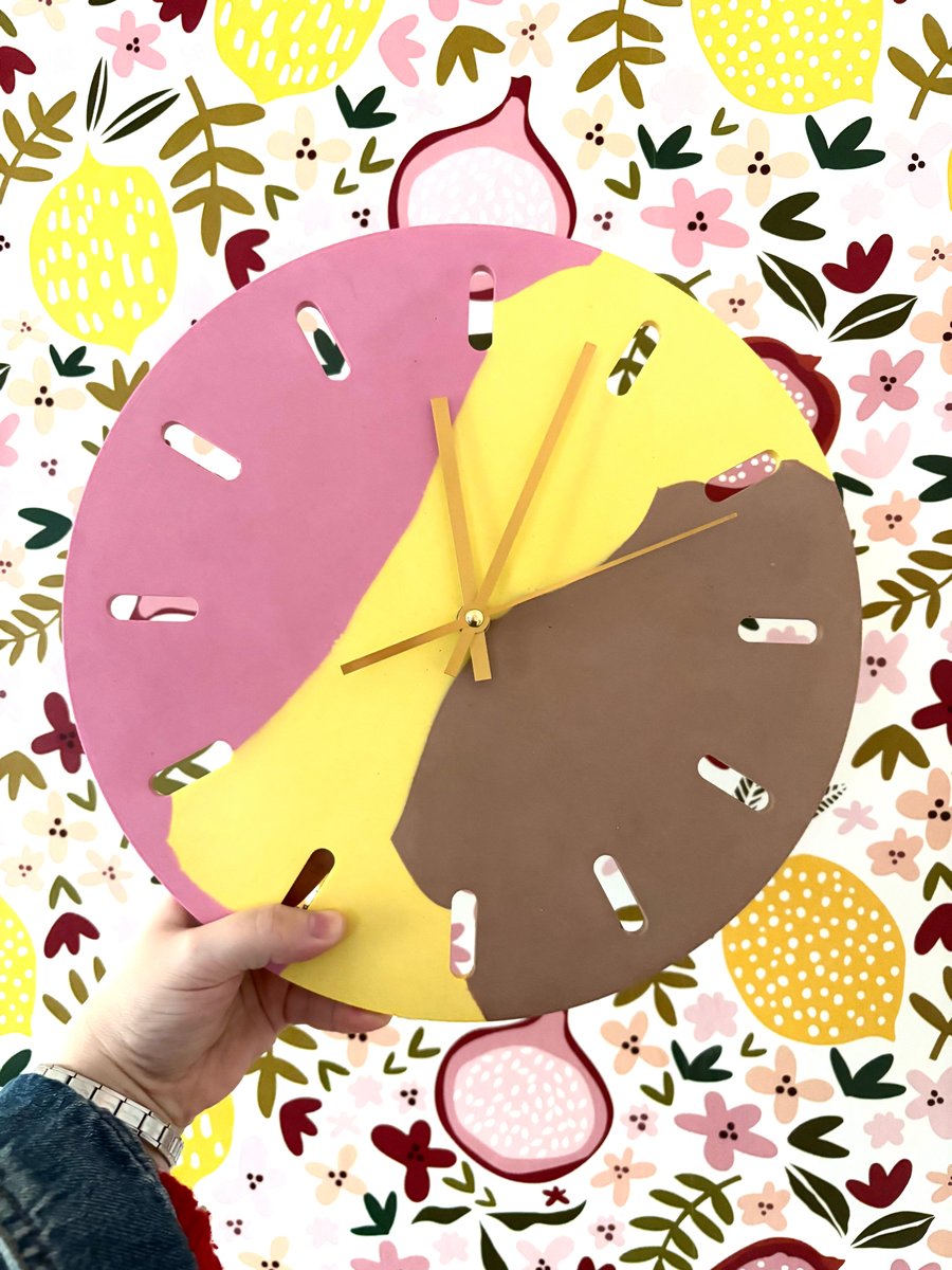 Made To Order Large Wall Clock Jesmonite Concrete 