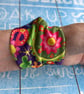 Wide cuff bracelet in retro design fabric - Image 4