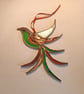 Stained Glass Bird of Paradise Suncatcher Hanging Decoration