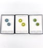 Blue Yellow Matt Glass Stud Earrings - Image 10