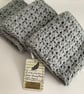 INFINITY SCARF , cowl 'Stroll' .Alpaca blend. Super-soft . Silver grey.  - Image 3