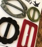 4 Vintage Buckles - Grey, Green, Black & Red - Image 4
