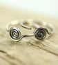 Silver Sleeper Hoops with Spiral Detail - Image 5