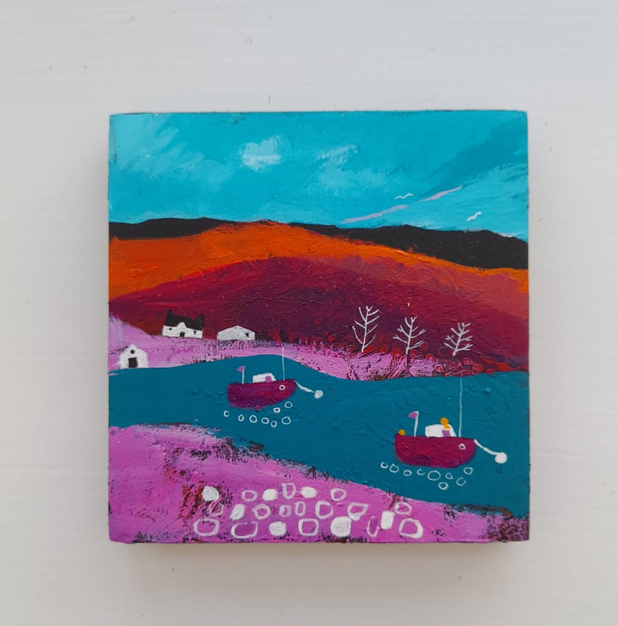 Little Fishing Boats Painting