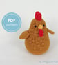 PATTERN: crochet hen pattern - amigurumi hen pattern - poultry - bird