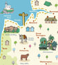 Devon illustrated map poster A4 - Image 2