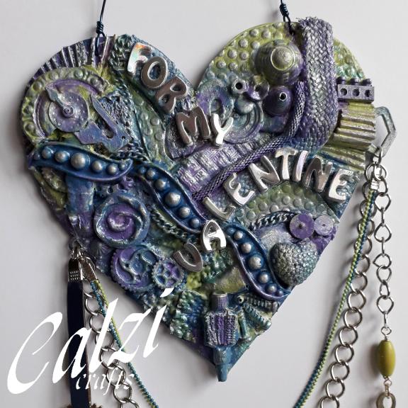 Mixed Media Valentine Heart