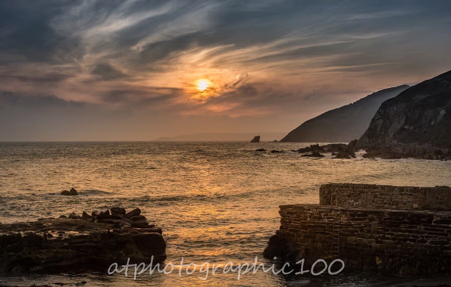 “Sunset at Portwrinkle Harbour” - fine art photo print - signed limited edition