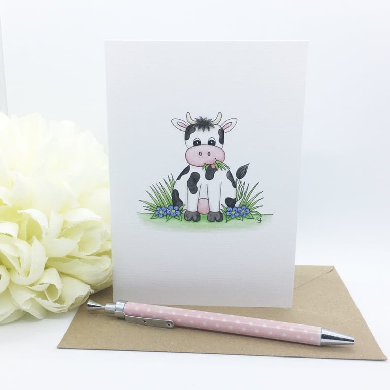 Moo Cow Card - Blank - Any Occasion 