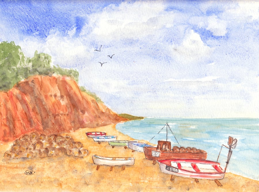 Red Cliffs of the South Coast of England original painting 