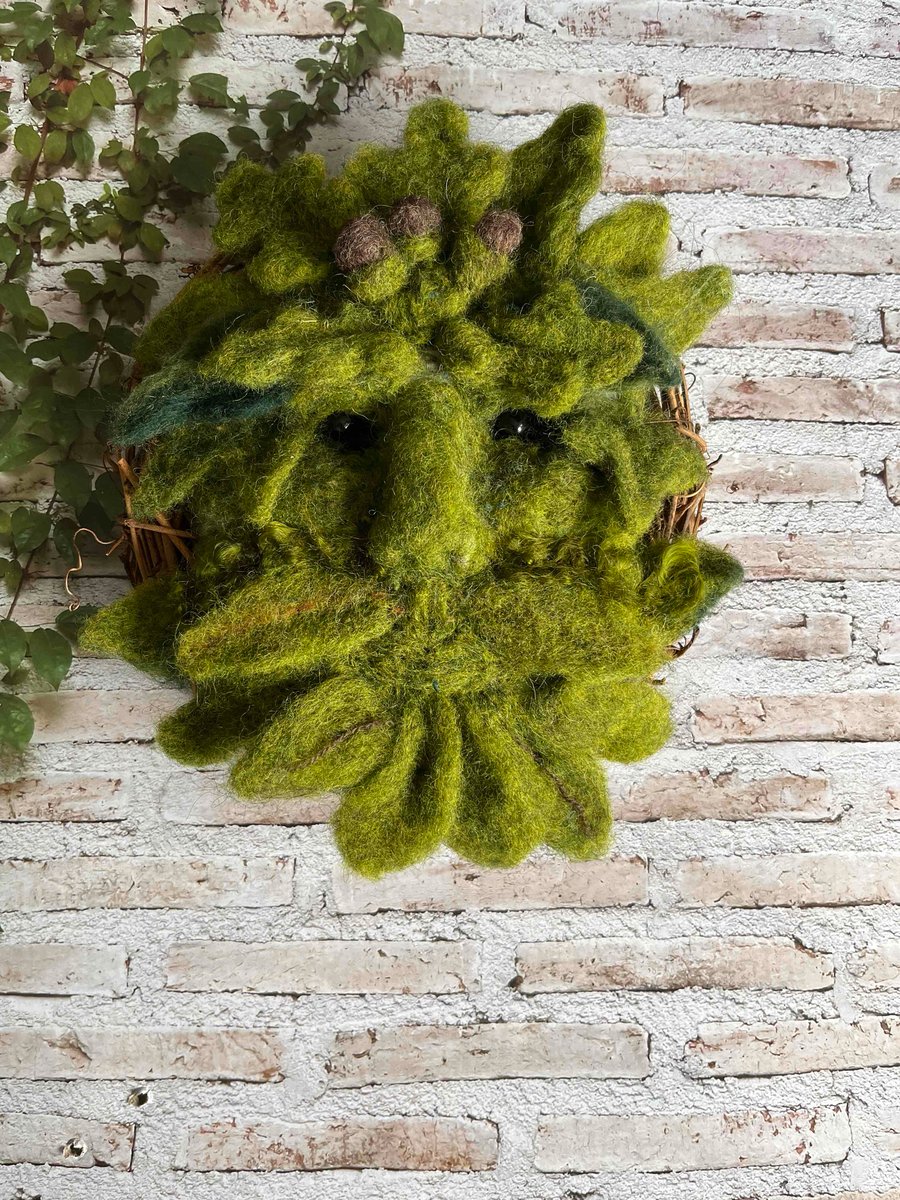 Needle felted green man indoor decoration 