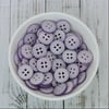 Lilac Gingham Buttons, Checked Buttons 10mm