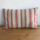 Striped quilted cushion