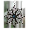 Sparkly Star Suncatcher Stained Glass Snowflake Blue handmade 9.5cm