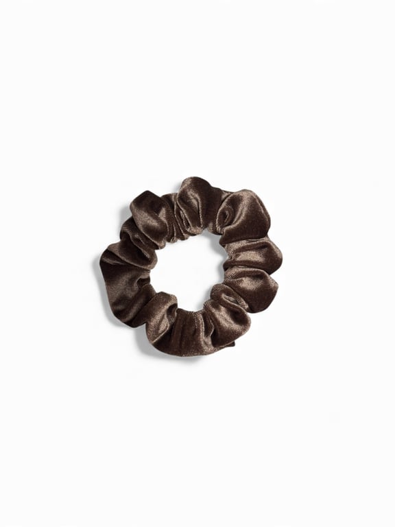 Mocha Velvet Scrunchie - Regular