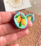 Handpainted Air Dry Clay Lemon Pendant Charm - Image 5